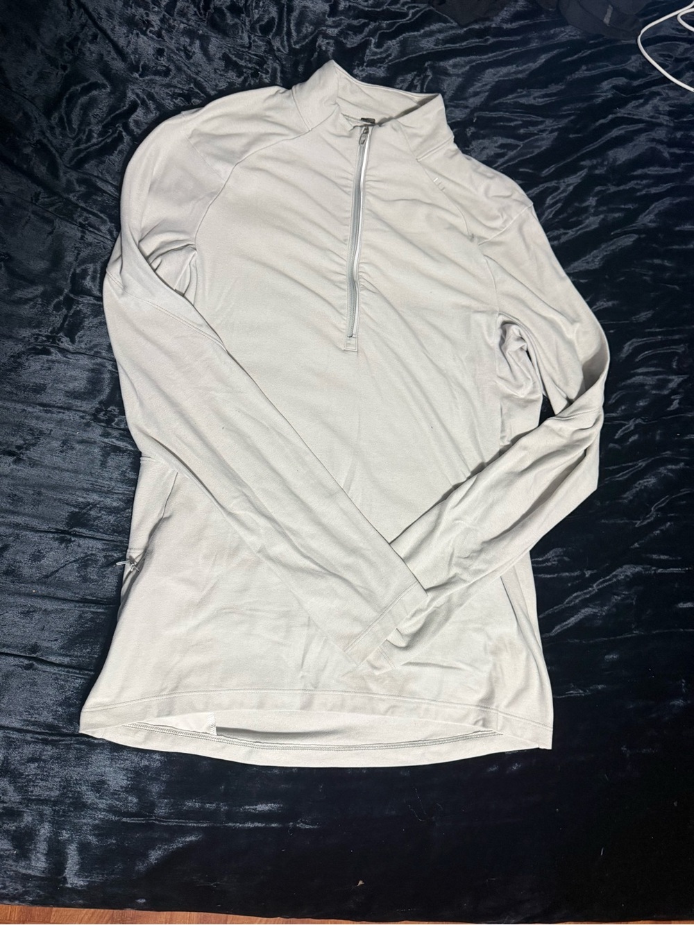 lululemon athletica Light Grey Half-Zip Pullover